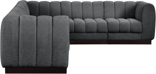 Quinn 133" Chenille Fabric Upholstered 6pc. Modular Sectional