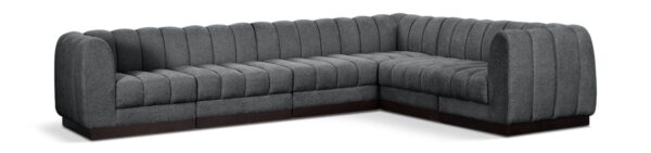 Quinn 133" Chenille Fabric Upholstered 6pc. Modular Sectional