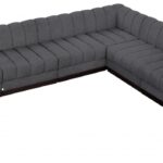 Quinn 133" Chenille Fabric Upholstered 6pc. Modular Sectional