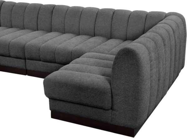 Quinn 165" Chenille Fabric Upholstered 7pc. Modular Sectional