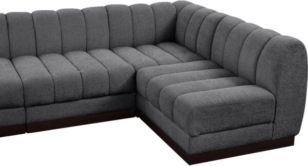 Quinn 165" Chenille Fabric Upholstered 7pc. Modular Sectional