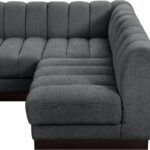 Quinn 165" Chenille Fabric Upholstered 7pc. Modular Sectional