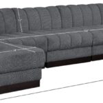 Quinn 165" Chenille Fabric Upholstered 7pc. Modular Sectional