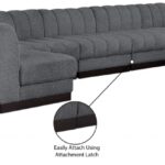 Quinn 165" Chenille Fabric Upholstered 7pc. Modular Sectional