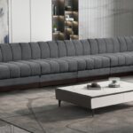 Quinn 197" Chenille Fabric Upholstered 7pc. Modular Sectional