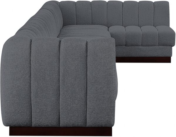 Quinn 197" Chenille Fabric Upholstered 7pc. Modular Sectional