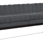 Quinn 197" Chenille Fabric Upholstered 7pc. Modular Sectional