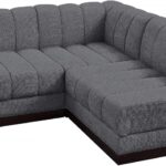 Quinn 197" Chenille Fabric Upholstered 8pc. Modular Sectional