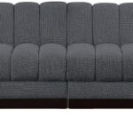 Quinn 197" Chenille Fabric Upholstered 8pc. Modular Sectional