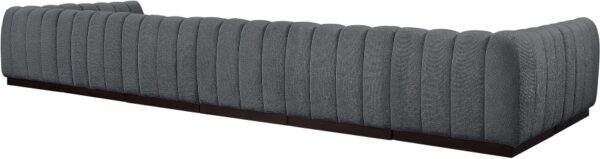 Quinn 197" Chenille Fabric Upholstered 8pc. Modular Sectional