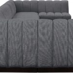 Quinn 197" Chenille Fabric Upholstered 8pc. Modular Sectional