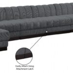 Quinn 197" Chenille Fabric Upholstered 8pc. Modular Sectional