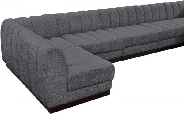 Quinn 229" Chenille Fabric Upholstered 8pc. Modular Sectional