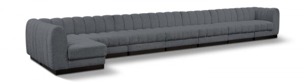 Quinn 229" Chenille Fabric Upholstered 8pc. Modular Sectional
