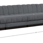 Quinn 229" Chenille Fabric Upholstered 8pc. Modular Sectional
