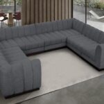 Quinn 133" Chenille Fabric Upholstered 8pc. Modular Sectional