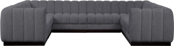 Quinn 133" Chenille Fabric Upholstered 8pc. Modular Sectional