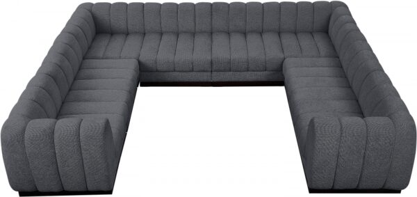 Quinn 133" Chenille Fabric Upholstered 8pc. Modular Sectional