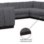 Quinn 133" Chenille Fabric Upholstered 8pc. Modular Sectional
