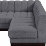 Quinn 229" Chenille Fabric Upholstered 9pc. Modular Sectional