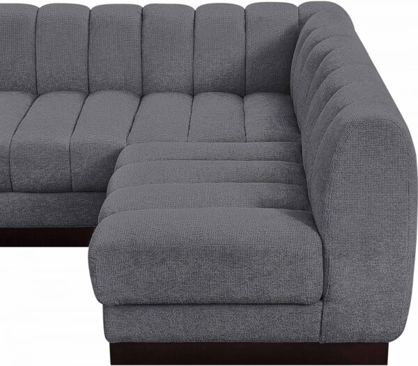 Quinn 229" Chenille Fabric Upholstered 9pc. Modular Sectional