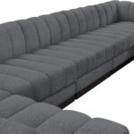 Quinn 229" Chenille Fabric Upholstered 9pc. Modular Sectional