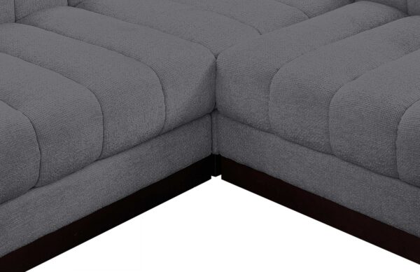 Quinn 229" Chenille Fabric Upholstered 9pc. Modular Sectional