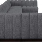 Quinn 229" Chenille Fabric Upholstered 9pc. Modular Sectional