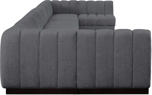 Quinn 229" Chenille Fabric Upholstered 9pc. Modular Sectional