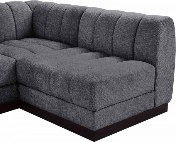 Quinn 229" Chenille Fabric Upholstered 9pc. Modular Sectional