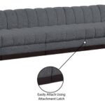 Quinn 229" Chenille Fabric Upholstered 9pc. Modular Sectional