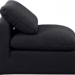 Indulge Linen Textured Fabric Upholstered Armless Modular Chair