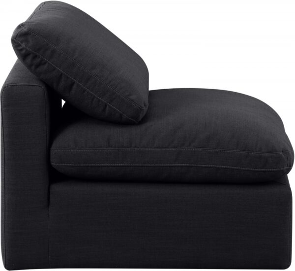 Indulge Linen Textured Fabric Upholstered Armless Modular Chair