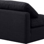 Indulge Linen Textured Fabric Upholstered Armless Modular Chair