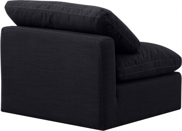 Indulge Linen Textured Fabric Upholstered Armless Modular Chair