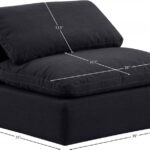 Indulge Linen Textured Fabric Upholstered Armless Modular Chair