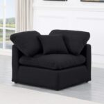 Indulge Linen Textured Fabric Upholstered Corner Modular Chair
