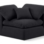 Indulge Linen Textured Fabric Upholstered Corner Modular Chair