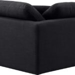 Indulge Linen Textured Fabric Upholstered Corner Modular Chair