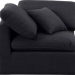 Indulge Linen Textured Fabric Upholstered Corner Modular Chair