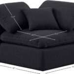 Indulge Linen Textured Fabric Upholstered Corner Modular Chair