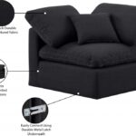 Indulge Linen Textured Fabric Upholstered Corner Modular Chair