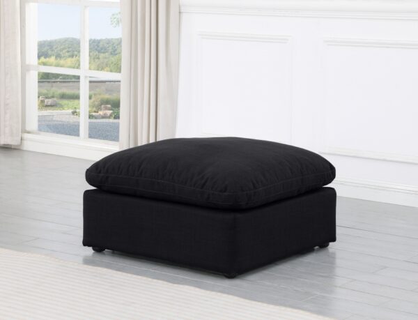Indulge Linen Textured Fabric Upholstered Modular Ottoman