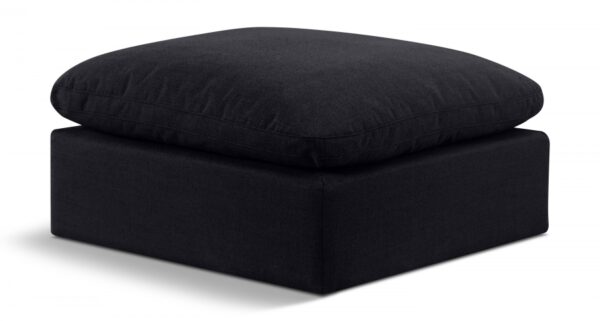 Indulge Linen Textured Fabric Upholstered Modular Ottoman