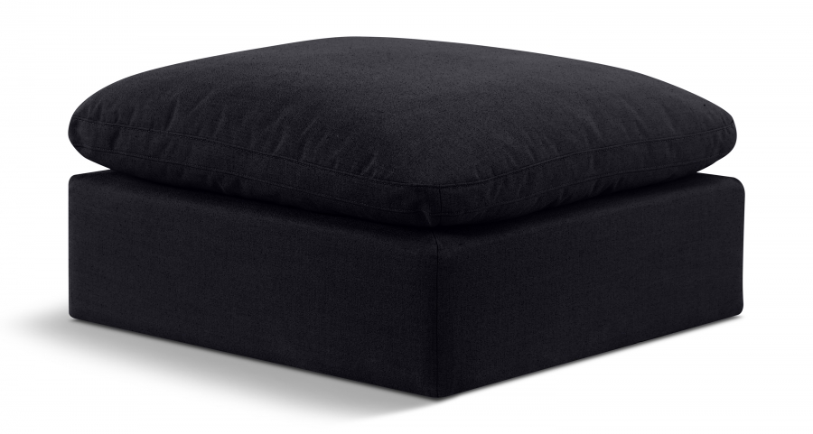 Indulge Linen Textured Fabric Upholstered Modular Ottoman