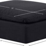 Indulge Linen Textured Fabric Upholstered Modular Ottoman