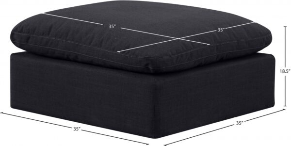 Indulge Linen Textured Fabric Upholstered Modular Ottoman