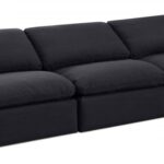Indulge 105" Linen Textured Fabric Upholstered 3pc. Armless Modular Sofa