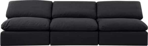 Indulge 105" Linen Textured Fabric Upholstered 3pc. Armless Modular Sofa