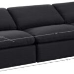 Indulge 105" Linen Textured Fabric Upholstered 3pc. Armless Modular Sofa